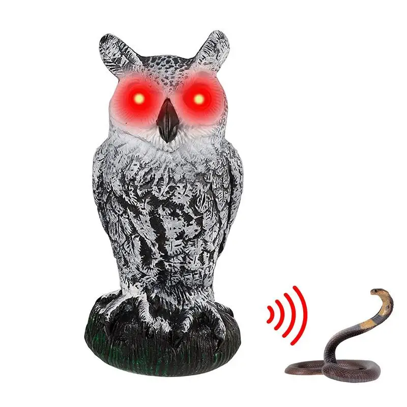 Fake Owl Fake Owl With Flashing Eyes Frightening Sound And Motion Detector Anti-fading Horned Owl Decoy Owl Statue Scare Birds
Fake Owl Fake Owl With Flashing Eyes Frightening Sound And Motion Detector Anti-fading Horned Owl Decoy Owl Statue Scare Birds