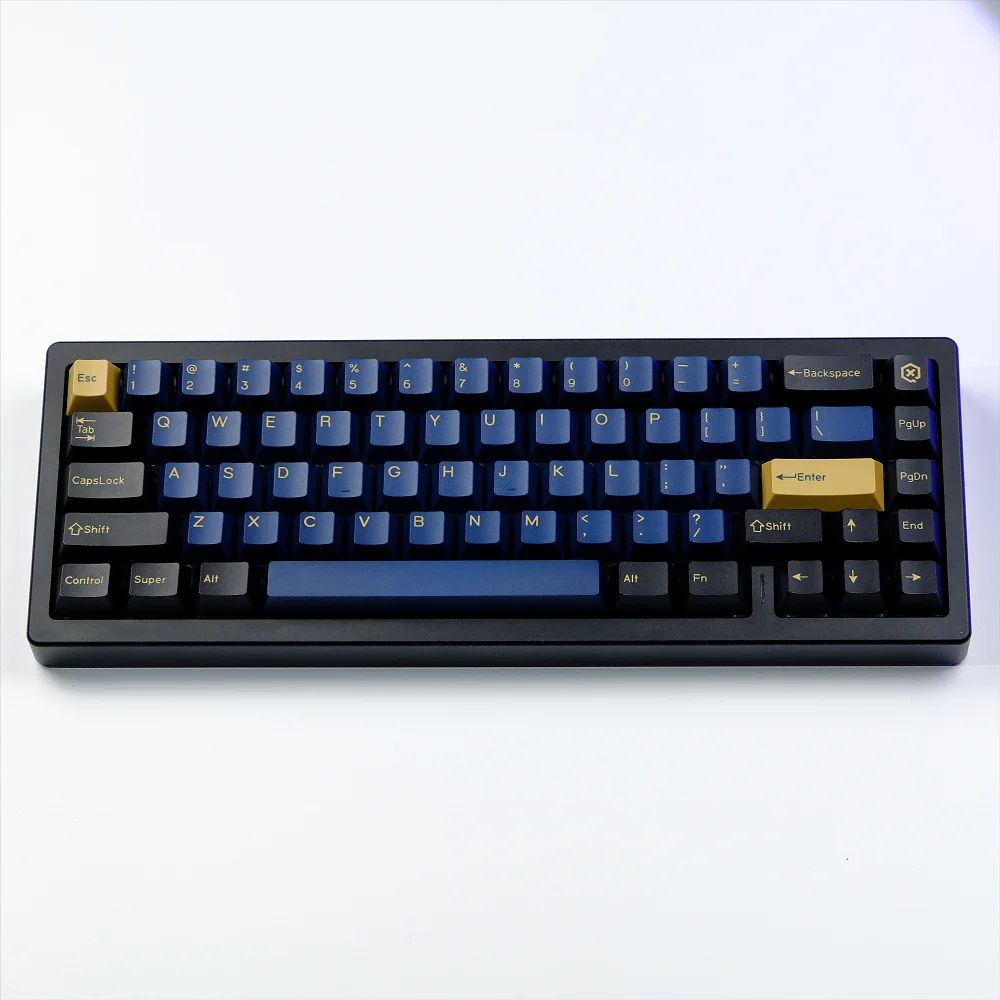 

170+ Keys QX GMK Blue Samurai Keycaps PBT Double Shot Cherry Profile for 61 64 68 87 96 980 104 108 Mechanical Keyboard