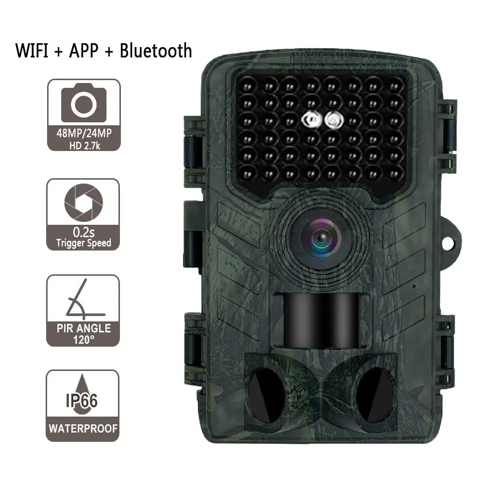Wifi Camera 48mp 2.7k 0.2s Trigger Time Ip66 Waterproof 120 Degree Wide Angle Sensor Camera For Wildlife Monitoring
Wifi Camera 48mp 2.7k 0.2s Trigger Time Ip66 Waterproof 120 Degree Wide Angle Sensor Camera For Wildlife Monitoring
