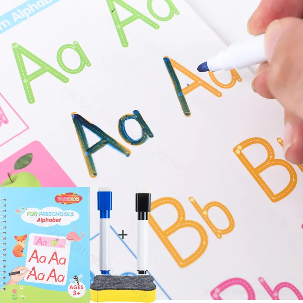 Magical Tracing Workbook Erasable Magic Books for Children Reusable Notebook Writing for Lettering Calligraphy Set Montessori
Magical Tracing Workbook Erasable Magic Books for Children Reusable Notebook Writing for Lettering Calligraphy Set Montessori