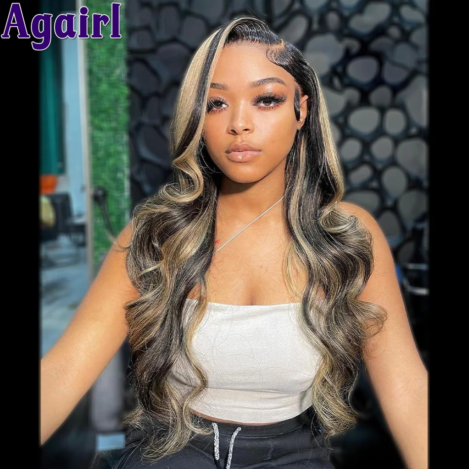 

Highlight Blonde 200% Density Wear Go Transparent 13x6 13x4 Lace Frontal Body Wave Wig Pre Plucked Glueless 6x4 Lace Closure Wig