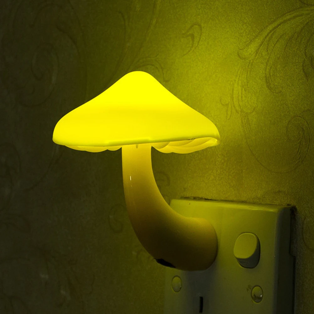 Mushroom Night Light LED Bedside Lamp EU / US Plug 7 Color Changing Light-controlled Sensor for Babyroom Bedroom Home Decor Mushroom Night Light LED Bedside Lamp EU / US Plug 7 Color Changing Light-controlled Sensor for Babyroom Bedroom Home Decor