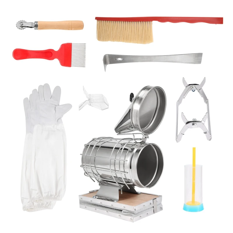 Beekeeping Honey Tools Starter Kit Set Of 9 Bee Hive Smoker Equipment Supplies With Beekeepers Gloves
Beekeeping Honey Tools Starter Kit Set Of 9 Bee Hive Smoker Equipment Supplies With Beekeepers Gloves