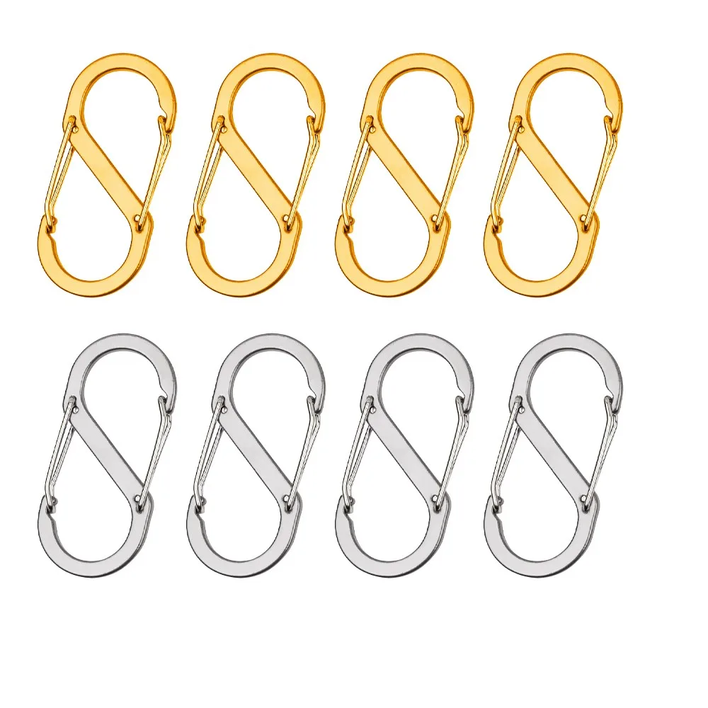 5Pcs Stainless Steel S-type Buckle Snap Hook Carabiner Spring Lobster Clasps Connectors DIY Backpack Buckle Key Jewelry Making 
5Pcs Stainless Steel S-type Buckle Snap Hook Carabiner Spring Lobster Clasps Connectors DIY Backpack Buckle Key Jewelry Making