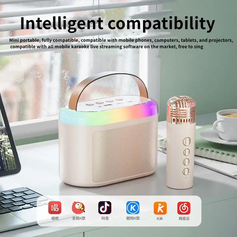 Karaoke High Power Bluetooth Speaker Home Wireless Sound Home Ktv Wireless Microphone Microphone Portable Set Subwoofer Radio
Karaoke High Power Bluetooth Speaker Home Wireless Sound Home Ktv Wireless Microphone Microphone Portable Set Subwoofer Radio