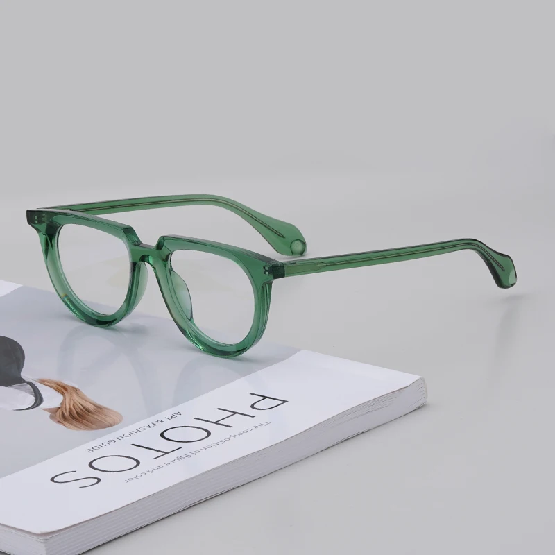 

Handmade High Quality Acetate Oval Glasses Frame For Men Women Optical Myopia Designer Eyeglasses Prescription Lens