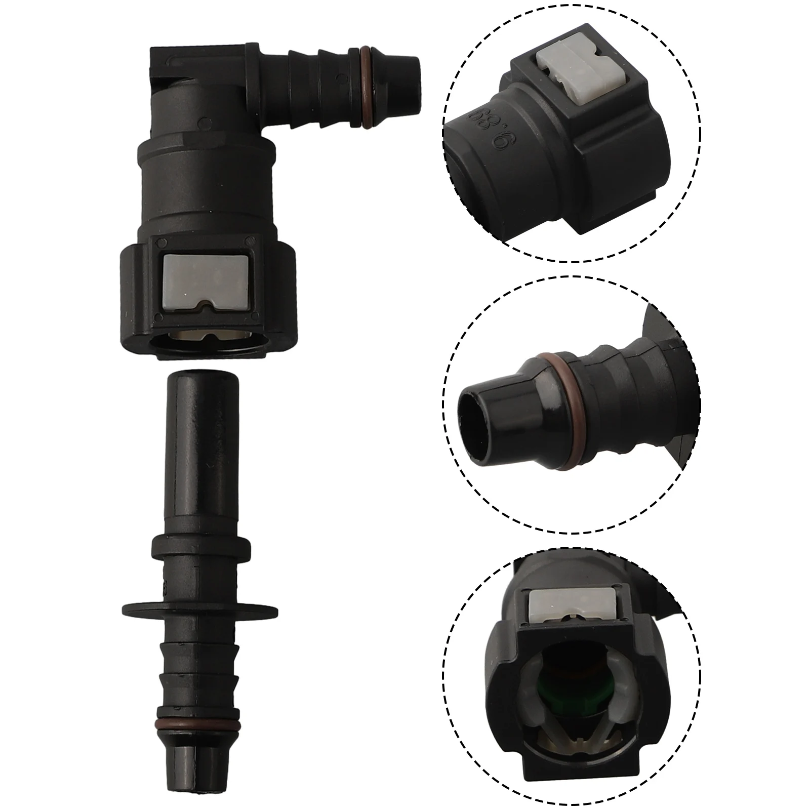 Fuel Line Hose Quick Release Connector 90 Deg Elbow SAE 9.89 Fuel Line Quick Release Connector Nylon Hose ID 8mm(5/16")
Fuel Line Hose Quick Release Connector 90 Deg Elbow SAE 9.89 Fuel Line Quick Release Connector Nylon Hose ID 8mm(5/16")