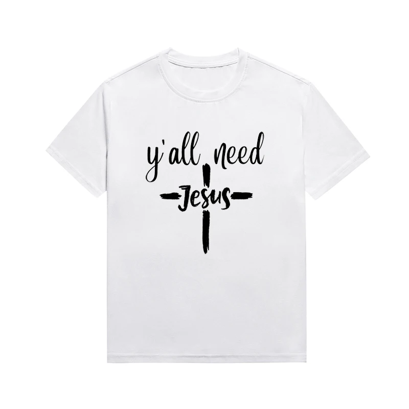 Y'all Need Jesus Slogan Tee Fashion Christian Unisex Cotton T-shirt Custom Top Drop Shipping
Y'all Need Jesus Slogan Tee Fashion Christian Unisex Cotton T-shirt Custom Top Drop Shipping