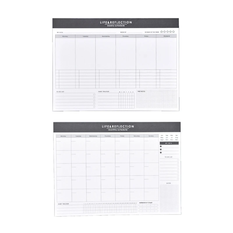 

Weekly Planner Notepad Undated Planner Sheets Schedule Pad Desk Planner to Do List Monthly Notepad Tear off