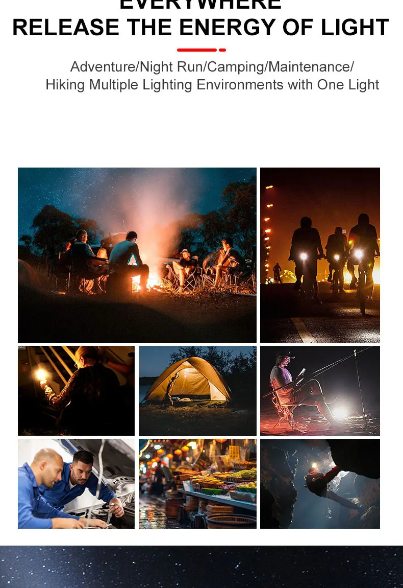 Portable Camping Lantern Lamp T6 Beads Flashlight USB Rechargeable Waterproof Emergency Outdoor Searchlight With COB Sidelight Portable Camping Lantern Lamp T6 Beads Flashlight USB Rechargeable Waterproof Emergency Outdoor Searchlight With COB Sidelight