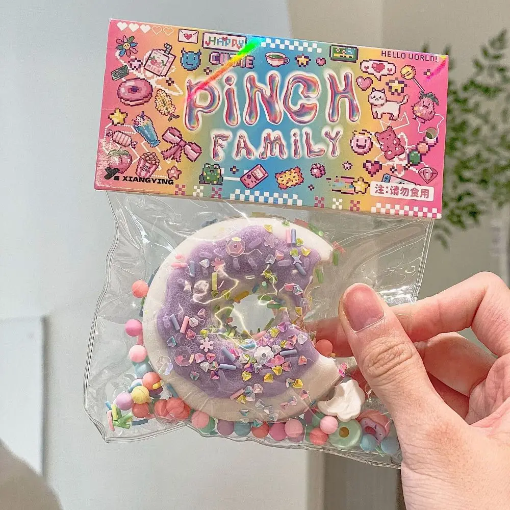 

Bling Bling Artificial Donuts Toys Cute Rainbow Donut Fancy Fake Food Realistic Stress Balls