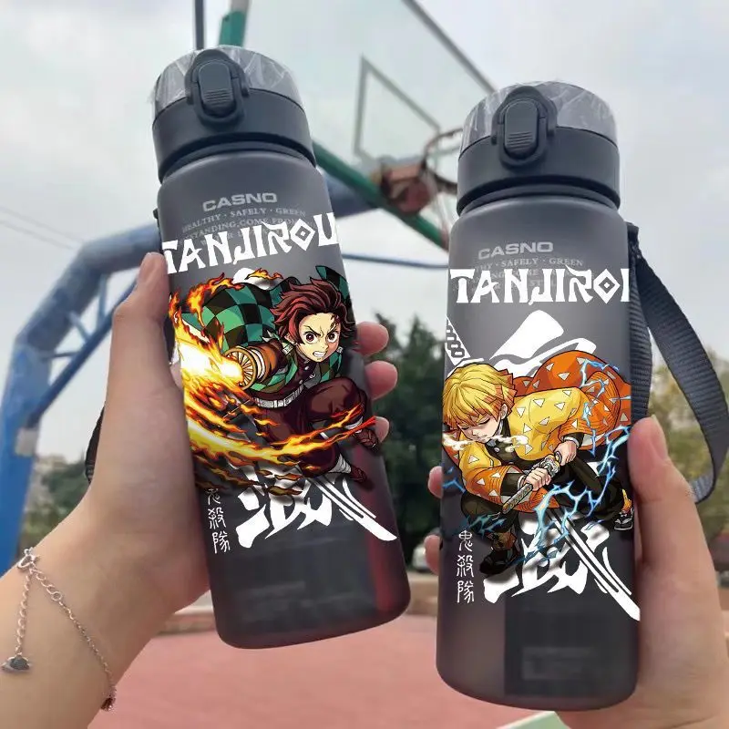 

Anime Demon Slayer Kamado Tanjirou Kamado Nezuko Beverage Cup Large Capacity Plastic Sports Cup Leak Proof Convenient To Carry