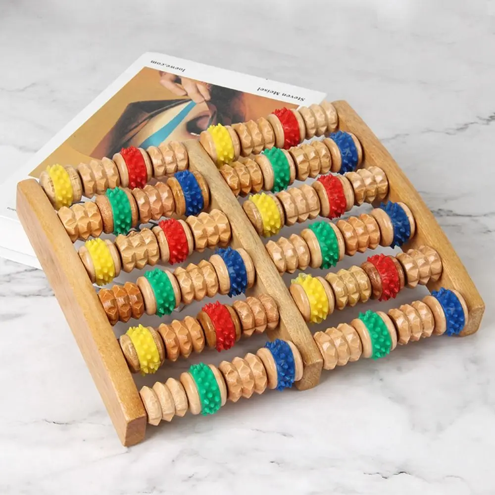 6 Rows Feet Care Massager Wooden Stress Relief Foot Massage Wheel Channels Collaterals Roller-type Foot Massage Tools
6 Rows Feet Care Massager Wooden Stress Relief Foot Massage Wheel Channels Collaterals Roller-type Foot Massage Tools