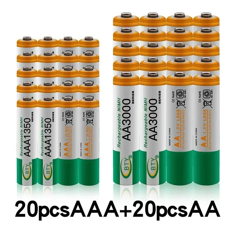 100% New 1.2 V AA 3000 MAH Ni MH akkus + AAA battery 1350 MAH rechargeable battery Ni MH 1.2 V AAA battery
100% New 1.2 V AA 3000 MAH Ni MH akkus + AAA battery 1350 MAH rechargeable battery Ni MH 1.2 V AAA battery