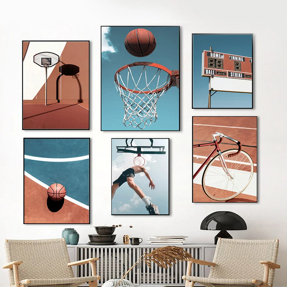Basketball Court Sports Fitness Posters and Prints Wall Art Canvas Painting Nordic Murals Youth Room Stadium Decoration Pictures
Basketball Court Sports Fitness Posters and Prints Wall Art Canvas Painting Nordic Murals Youth Room Stadium Decoration Pictures