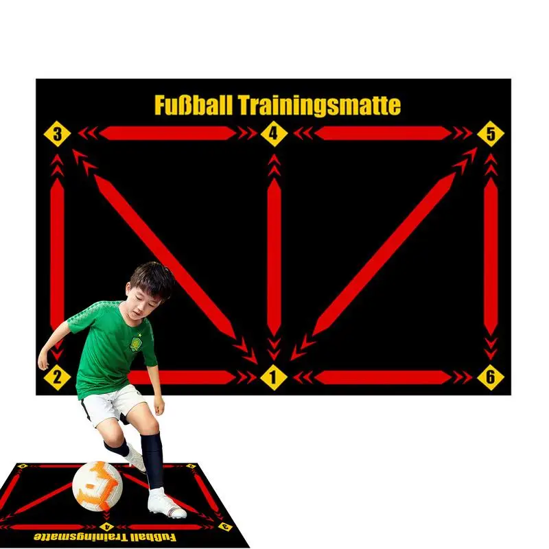 

Football Training Mat Anti-Skid Football Footstep Trainer Carpet Mat Soccer Trainer Soccer Training Pace Ball Control Equipment