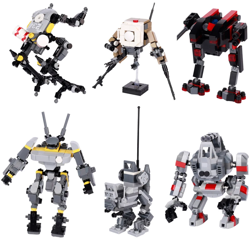 

Конструктор MOC Battle Mecha, наборы деталей, фильмы ED209, кролик, робот-солдаты, механизированные кубики, сборные игрушки, подарок для детей