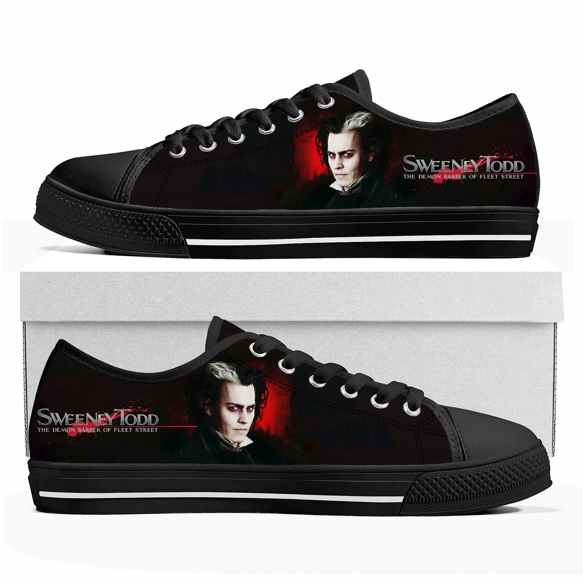 

Sweeney Todd The Demon Barber of Fleet Street Low Top Sneakers Mens Womens Teenager Canvas Sneaker Casual Shoes Customize Shoe