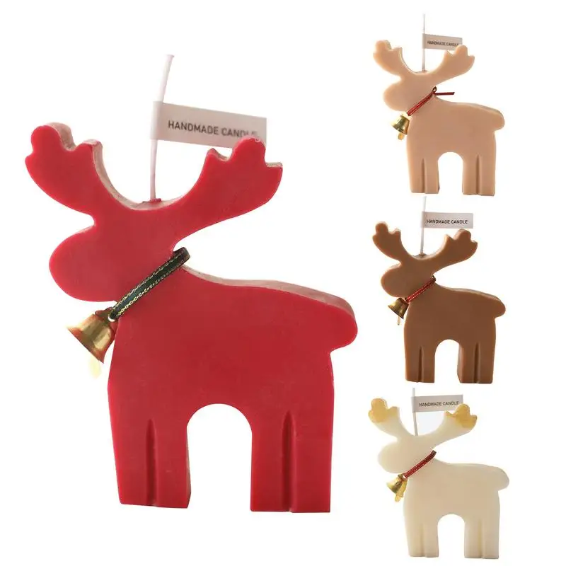 

Christmas Scented Candles Seasonal Celebration Cute Reindeer Scented Candles With Long-Lasting Fragrance for Dining Table