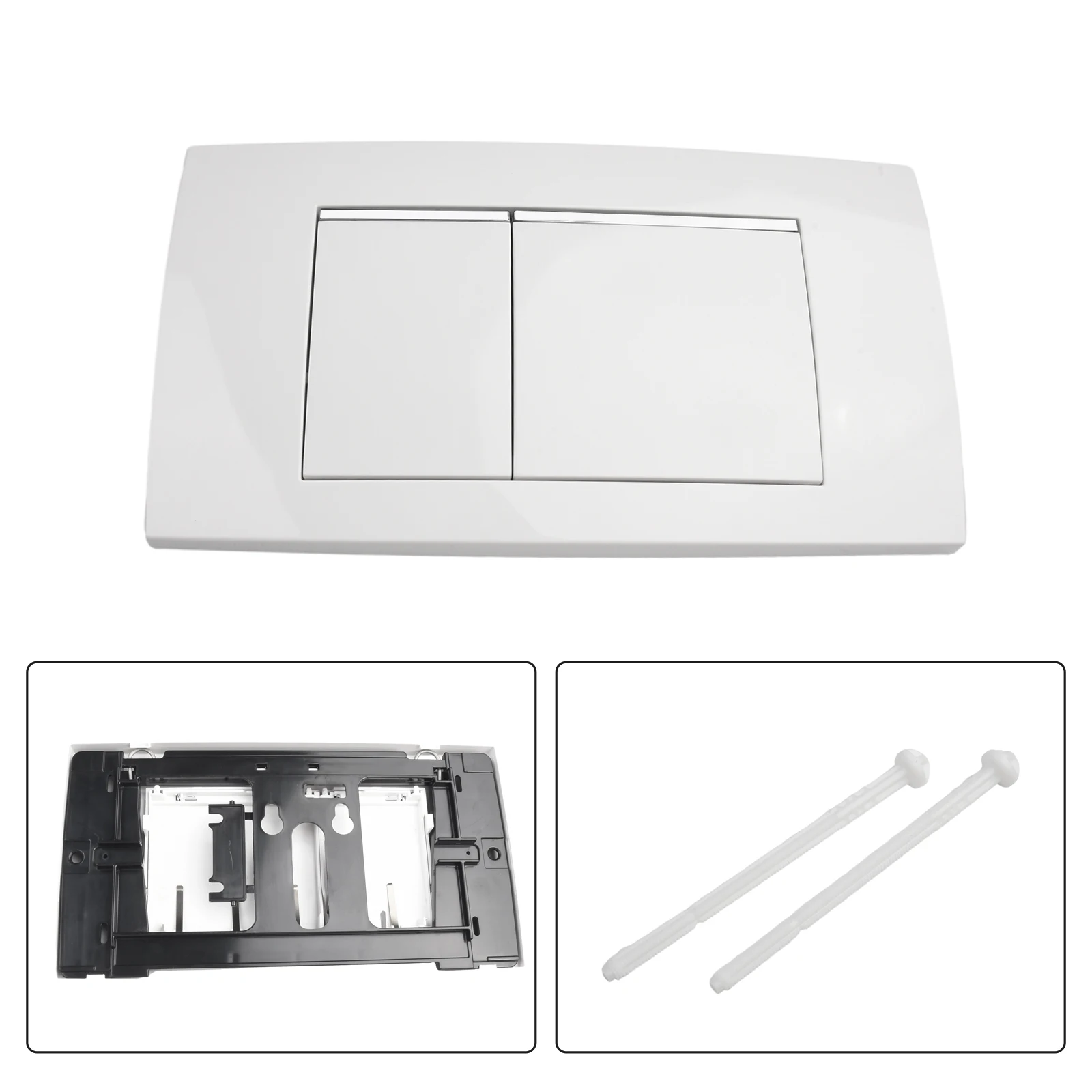 Button Dual Flush Plate Home Improvement Plastic Press Switch Repair Replacement Toilet Water Tank For 115.899.KJ.1
Button Dual Flush Plate Home Improvement Plastic Press Switch Repair Replacement Toilet Water Tank For 115.899.KJ.1