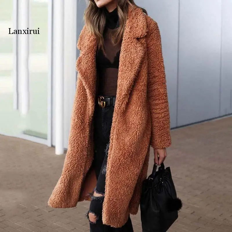 Осень-зима 2022, длинное женское пальто из искусственного меха, женская теплая женская меховая куртка, женское плюшевое пальто, верхняя одежда
Осень-зима 2022, длинное женское пальто из искусственного меха, женская теплая женская меховая куртка, женское плюшевое пальто, верхняя одежда