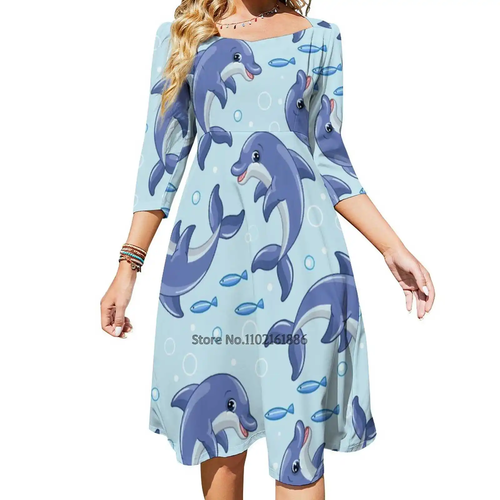 Cute Dolphins Seamless Back Lacing Backless Dress Square Neck Dress New Elegant Women Waist Tight Dress Dolphin Dolphin Fish
Cute Dolphins Seamless Back Lacing Backless Dress Square Neck Dress New Elegant Women Waist Tight Dress Dolphin Dolphin Fish