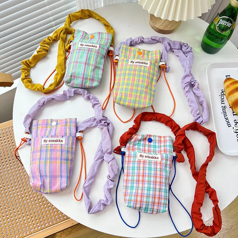 Colorful Plaid Girls Mobile Phone Pouch Crossbody Bags Mini Square Women's Canvas Shoulder Bag Fashion Female Purse and Handbags
Colorful Plaid Girls Mobile Phone Pouch Crossbody Bags Mini Square Women's Canvas Shoulder Bag Fashion Female Purse and Handbags