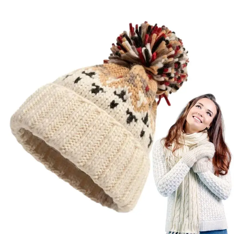Цветная вязаная шапка с помпоном, мягкая вязаная шапка с помпоном, зимняя снежная шапка для холодной погоды и улицы
Цветная вязаная шапка с помпоном, мягкая вязаная шапка с помпоном, зимняя снежная шапка для холодной погоды и улицы