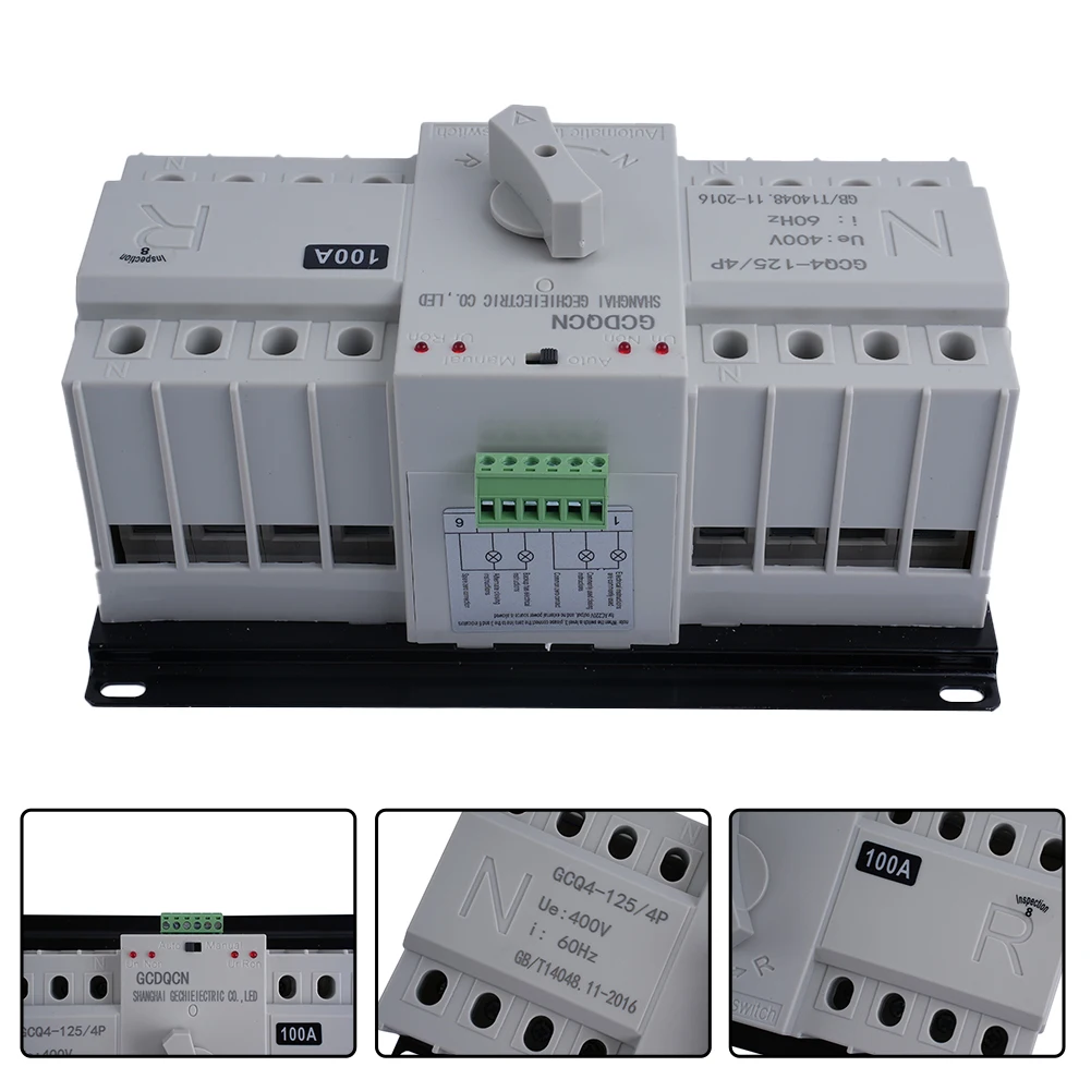 Dual Power Automatic Transfer Switch 2P/4P Three-phase Diverter Switch ATS 125 A/100 A/80 A Safety Tool Accessories
Dual Power Automatic Transfer Switch 2P/4P Three-phase Diverter Switch ATS 125 A/100 A/80 A Safety Tool Accessories