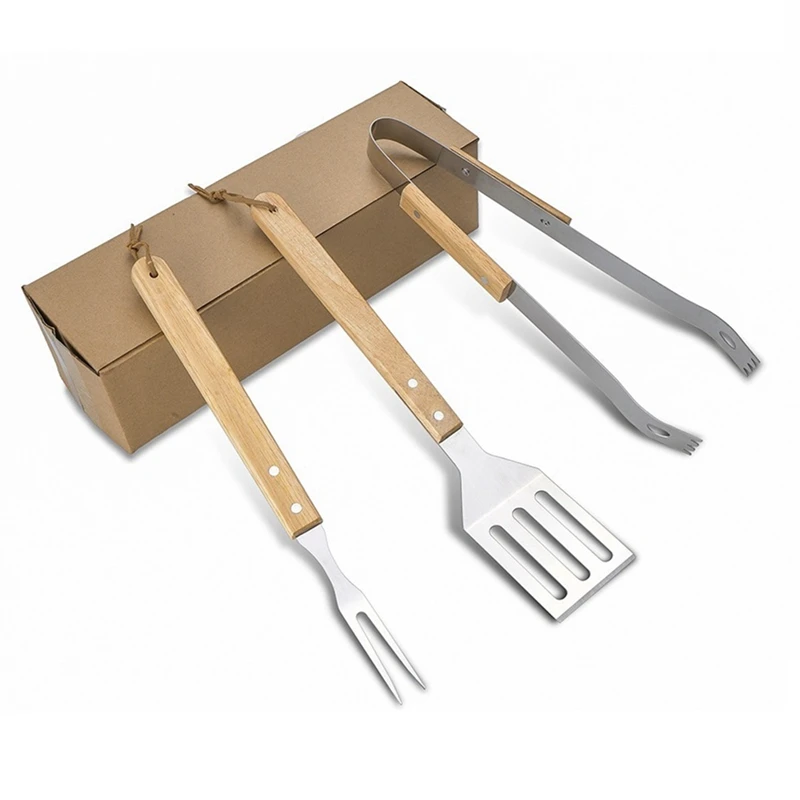 3PCS Wooden Handle Shovel Fork Grill Household Barbecue Clip Outdoor Barbecue Tools
3PCS Wooden Handle Shovel Fork Grill Household Barbecue Clip Outdoor Barbecue Tools
