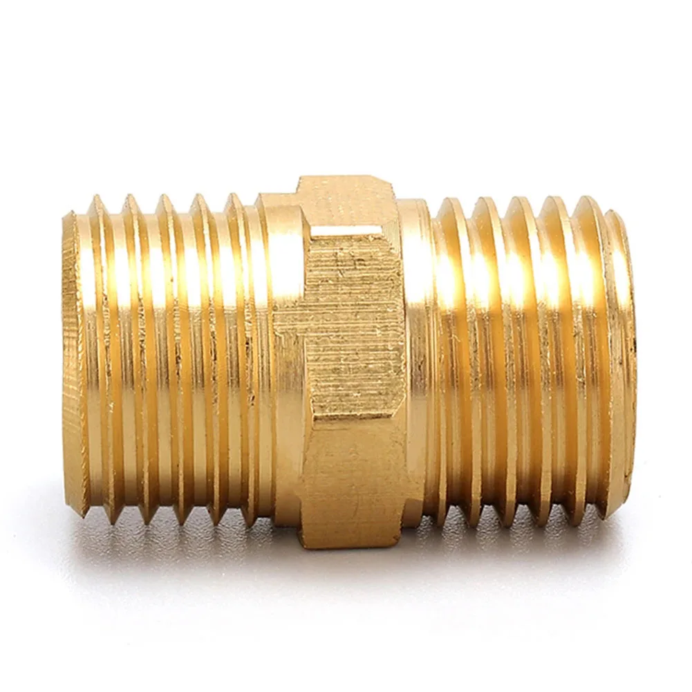 

Brass Pipe Hex Nipple Fitting Quick Coupler Adapter 1/8 1/4 3/8 1/2 3/4 1 BSP Male To Male Thread Water Oil Gas Connector