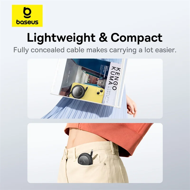 Bas192.- Câble USB de type C rétractable, charge rapide, données, fil PD 20W, iPhone 14 13 12 Pro Max iPad Macbook 5