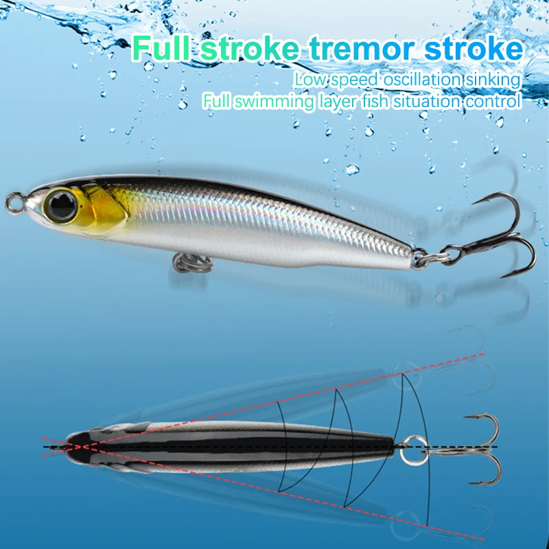 1PC Sinking Pencil Bait 50mm 60mm 3g5g8g Wobbler Trout Mackerel Micro Sea Fishing Lure Shad Bass Lures
1PC Sinking Pencil Bait 50mm 60mm 3g5g8g Wobbler Trout Mackerel Micro Sea Fishing Lure Shad Bass Lures