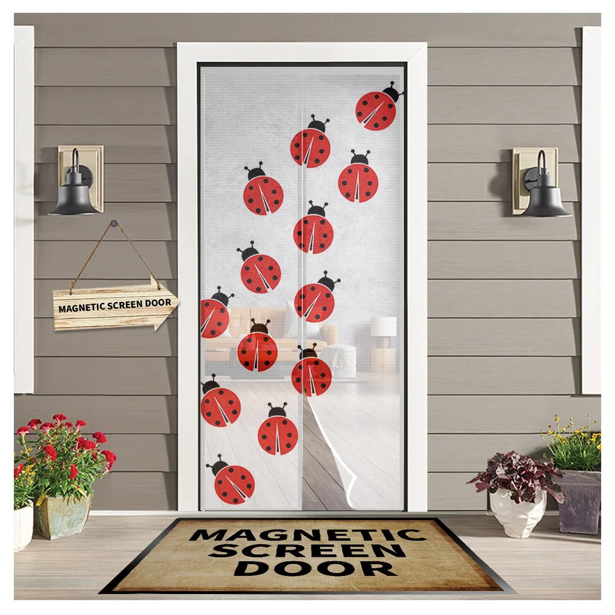 Ladybug Cartoon White Door Curtain Bedroom Magnetic Mosquito Screen Kitchen Insect Proof Window Mosquito Net
Ladybug Cartoon White Door Curtain Bedroom Magnetic Mosquito Screen Kitchen Insect Proof Window Mosquito Net
