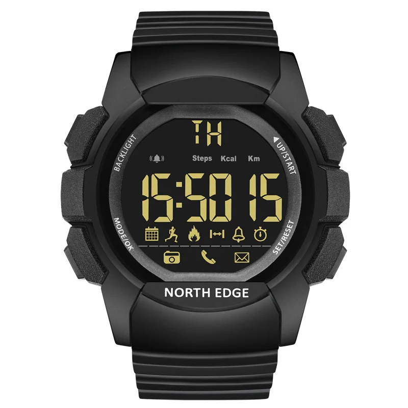 

NORTH EDGE AK Men Smart Watch 33 Months Standby Time Waterproof Smartwatch Pedometer Alarm Distance Calories Military Clock 100m