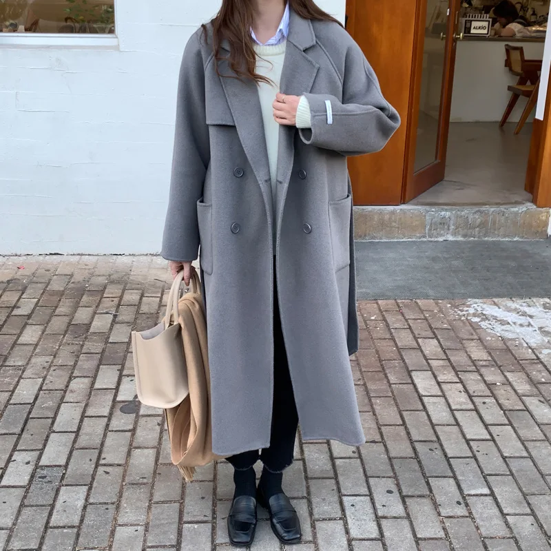 2023 Autumn Women Woolen Coat Turn Down Collar Long Sleeve Women Fashion Coat WIth Belt Casaco Feminino
2023 Autumn Women Woolen Coat Turn Down Collar Long Sleeve Women Fashion Coat WIth Belt Casaco Feminino