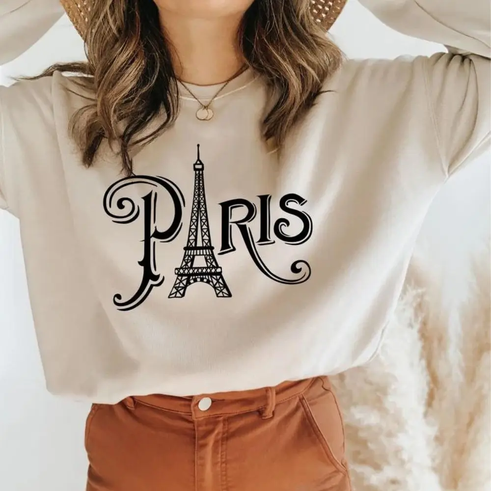 

Paris France Sweatshirt Eiffel Tower Sweatshirt Collegiate France Sweatshirt Paris Crewneck Sweater Loose T-Shirt y2k Hoodies