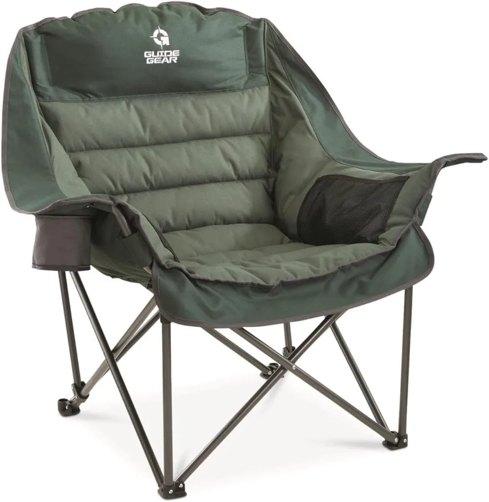 Guide Gear Oversized XL Padded Camping Chair, Portable, Folding, Large Camp Lounge Chairs for Outdoor, Adults, Men and Women
Guide Gear Oversized XL Padded Camping Chair, Portable, Folding, Large Camp Lounge Chairs for Outdoor, Adults, Men and Women