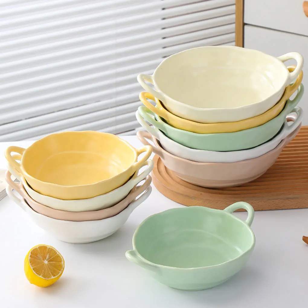Two Ear Salad Bowl Irregular Ceramic Serving Plate Microwave Air Fryer Food Container Large Capacity Tableware
Two Ear Salad Bowl Irregular Ceramic Serving Plate Microwave Air Fryer Food Container Large Capacity Tableware