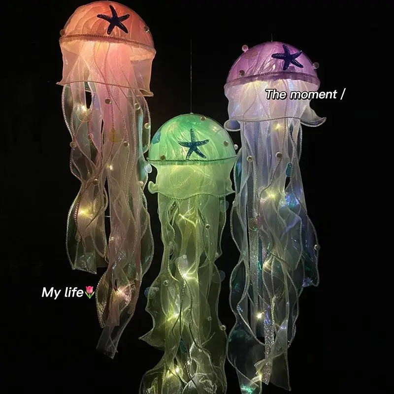 Handmade Jellyfish Lamp DIY Home Decoration Dormitory Bedside Atmosphere Night Light Hanging Ornaments
Handmade Jellyfish Lamp DIY Home Decoration Dormitory Bedside Atmosphere Night Light Hanging Ornaments