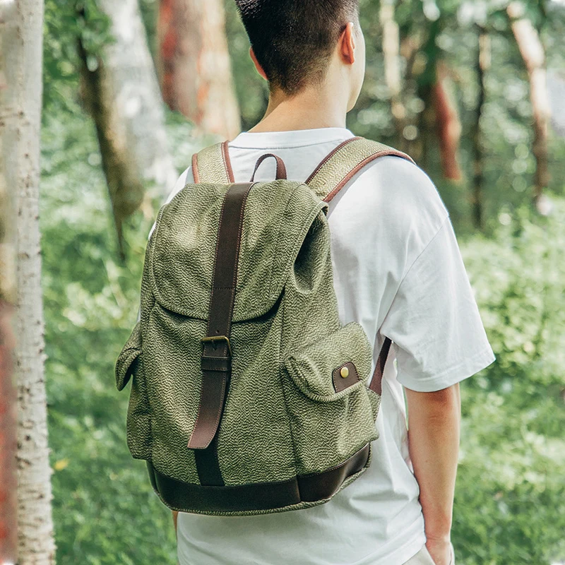 15.6 Fashion rucksack Men Large Capacity Leather Canvas Backpacks For Men School Bags Vintage Waterproof Daypack Laptop Backpack
15.6 Fashion rucksack Men Large Capacity Leather Canvas Backpacks For Men School Bags Vintage Waterproof Daypack Laptop Backpack