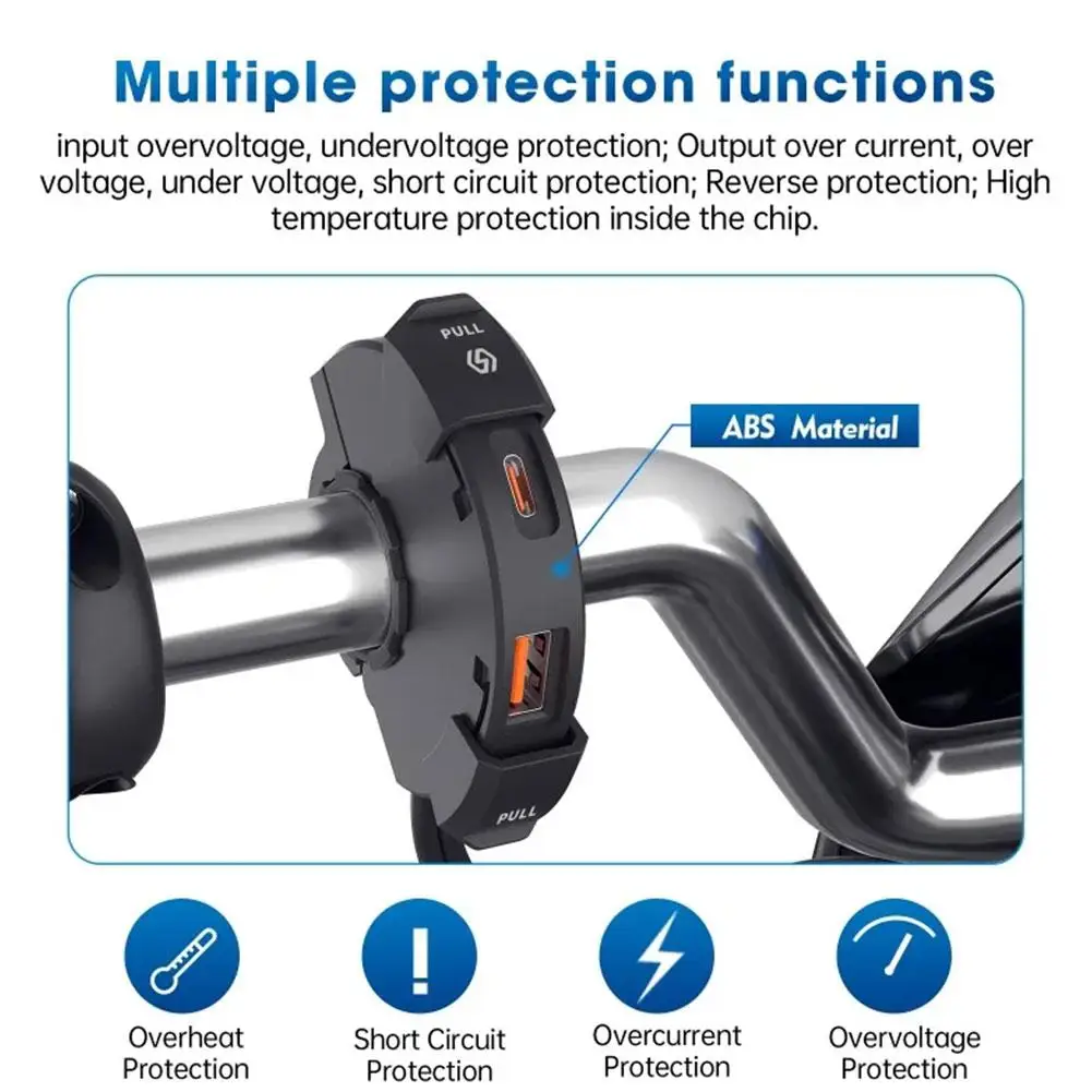 Universal QC3.0 Motorcycle USB Charger 48W USB-C Power Camera Phone Handlebar Charger Mounting Waterproof Bracket Adapter P8X4
Universal QC3.0 Motorcycle USB Charger 48W USB-C Power Camera Phone Handlebar Charger Mounting Waterproof Bracket Adapter P8X4