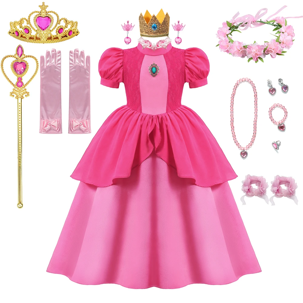 Peach Princess Cosplay Dress for Girl Halloween Cosplay Costume Children Birthday Party Performence Kids Carnival Fancy Clothes
Peach Princess Cosplay Dress for Girl Halloween Cosplay Costume Children Birthday Party Performence Kids Carnival Fancy Clothes