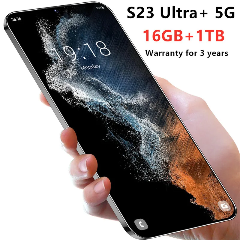 

Мобильные телефоны S23 Ultra 6,8 HD экран смартфон оригинальный 16G + 1T 5G две Sim-карты Celulares Android разблокированный 72 МП 6800 мАч сотовый телефон