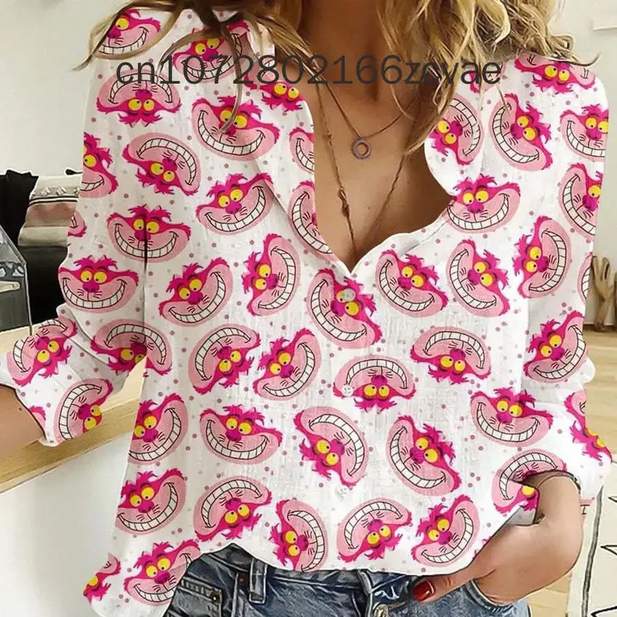 2024 New Cheshire Cat Women's Shirt Summer Long sleeved Button Casual Shirt Disney Fashion Beach Shirt Vintage Top
2024 New Cheshire Cat Women's Shirt Summer Long sleeved Button Casual Shirt Disney Fashion Beach Shirt Vintage Top