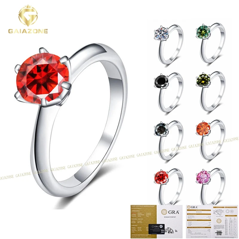 Женское кольцо с муассанитом GAIAZONE, обручальное Оригинальное кольцо из стерлингового серебра 925 пробы с покрытием из 18-каратного золота, 1 карат
Женское кольцо с муассанитом GAIAZONE, обручальное Оригинальное кольцо из стерлингового серебра 925 пробы с покрытием из 18-каратного золота, 1 карат