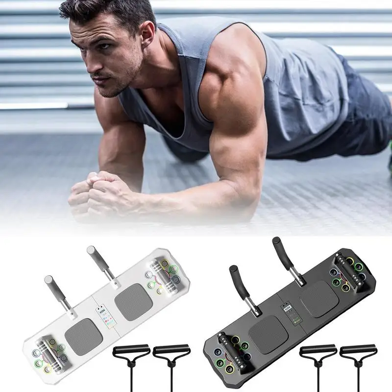 

Multifunction Adjustable Push Up Board Strength Training Equipment With Timer Muscle Pushup Board Anti Slip Handle For Men Women