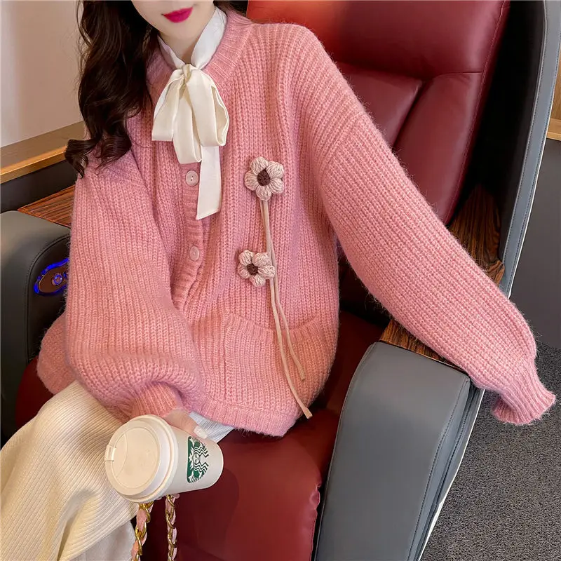 DAYIFUN-Women's Knitted Cardigans Loose Jackets Monochromatic Round Neck Fashion Design Sense Sweaters Autumn New 2023 Jumpers
DAYIFUN-Women's Knitted Cardigans Loose Jackets Monochromatic Round Neck Fashion Design Sense Sweaters Autumn New 2023 Jumpers
