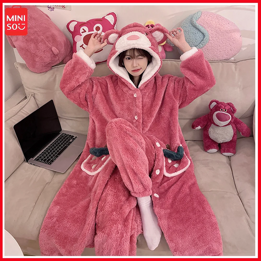 Miniso Lotso Cartoon Plush Pajamas Students Autumn Winter Plus Velvet Warm Coral Velvet Home Clothing Ins Leisure Set Christmas
Miniso Lotso Cartoon Plush Pajamas Students Autumn Winter Plus Velvet Warm Coral Velvet Home Clothing Ins Leisure Set Christmas