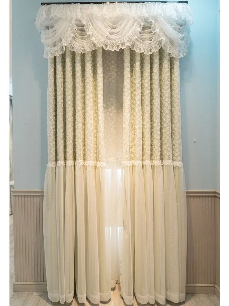Korean Aesthetic Small Fresh Splicing Princess Girl Sheer Curtains for Living Room Bedroom Dining Blackout Tulle Valance Luxury
Korean Aesthetic Small Fresh Splicing Princess Girl Sheer Curtains for Living Room Bedroom Dining Blackout Tulle Valance Luxury
